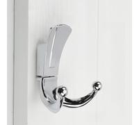 Homeponnew Gancio appendiabiti doppio in lega di zinco per bagno, montaggio a parete, in bronzo, con fissaggio a 2 viti, per cappelli, vestiti, strumenti