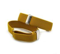 Homeponnew Giarrettiere da uomo, reggicalze elastiche regolabili con clip di sicurezza, mantengono i calzini formali, giarrettiera comoda per affari, matrimoni, abbigliamento classico e casual (giallo