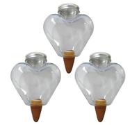 Homeponnew Globi di irrigazione automatica per piante in vaso, confezione da 3 lampadine a forma di cuore in plastica per irrigazione a goccia con controllo a rilascio lento, 12 x 15 cm (amore con 500