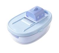 Homeponnew Grattugia manuale per verdure e affettatrice con lama in acciaio inox per carote, patate e insalata verde blu