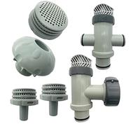 Homeponnew Gruppo valvola a stantuffo divisa fuori terra per piscine - Include modelli 11872 e 25010, ugello di ingresso da 3,8 cm e doppie griglie filtro da 3,2 cm