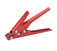 Homeponnew HS-519 - Pinza per fascette stringicavo in plastica e nylon da 2,4-9 mm, pinza per fissaggio manuale e taglio con lama in acciaio ad alto tenore di carbonio, colore: rosso