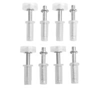 Homeponnew Kit di ferramenta a doppia piega per porta, con perno superiore e rotella guida per armadi, armadi, porte da fienile, set da 1/4/8 (acciaio e plastica)