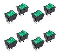 Homeponnew Kit di ricambio per interruttore a bilanciere a 4 pin, capacità corrente per servizio aspirapolvere, indicatore, connessioni sicure on/off(8)