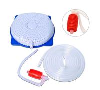 Homeponnew Kit pompa a sifone non elettrica per coperture per piscine, strumento manuale di rimozione dell'acqua con tubo di scarico durevole, compatto e portatile, non richiede alimentazione