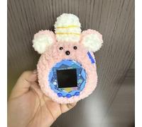Homeponnew La copertura protettiva in peluche realizzata a mano per Tamagotchi Paradise offre un tocco morbido e una protezione affidabile dai danni (topo rosa)