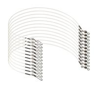 Homeponnew Leader da pesca in fluorocarbonio per acqua dolce salata, forza 9,1 kg-36,3 kg con chiusura girevole, confezione da 12/24 include 6 lunghezze (15-61 cm), resistente all'abrasione e filo