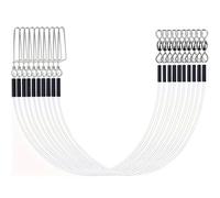 Homeponnew Leader da pesca in fluorocarbonio per acqua dolce salata, forza 9,1 kg-36,3 kg con chiusura girevole, confezione da 12/24 include 6 lunghezze (15-61 cm), resistente all'abrasione e filo