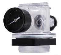 Homeponnew Manometro di monitoraggio della pressione 60psi con valvola di rilascio integrata, display luminoso, connessione filettata 1 4 NPT, design compatto, plastica nera e rame, per filtro piscina