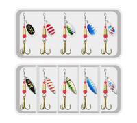 Homeponnew materiali e per durevole Questo set di esche spinner è realizzato con materiali la sua durata e longevità Gli alberi in acciaio inossidabile e corpi in ottone con per...