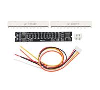 Homeponnew Mini doppio modulo indicatore di livello musicale a LED a 12 bit, misuratore di velocità della luce regolabile con modalità AGC, misuratore stereo da pannello per progetti audio fai da te