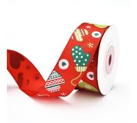 Homeponnew Panno festivo per IDEALE per le vacanze di Natale Caratteristiche I nastri natalizi contengono nastro di raso stampato, nastro gros grain stampato. I nastri sono stampati Natale per