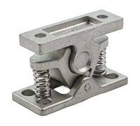 Homeponnew Paraurti per porta con meccanismo a molla, in lega di zinco e acciaio inossidabile 304 a doppio rullo per una presa sicura, fermaporta resistente per campeggio, barche, roulotte