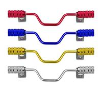 Homeponnew Pedane regolabili per moto in lega di alluminio CNC per cruiser e scooter - resistenti alla ruggine, leggeri (448 g/set), design a tubo curvo