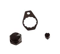 Homeponnew per DAIWA TATULA 300/400 Mulinello da Pesca Maniglia Vite Dado Cap e Piastra di Bloccaggio Set - Parti di ricambio in lega di alluminio per mandrino 12mm, Kit 3 pezzi