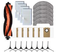 Homeponnew Per MONSGA MS1 MAX Robot Aspirapolvere Parti di Ricambio e Kit Accessori con Spazzola Principale, Spazzole Laterali, Filtri, Panni Mop e 3.3L Dust Bags B