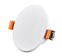 Homeponnew Piastra di copertura per fori da parete per aperture da 50-85 mm, copertura decorativa in ABS per porte di aria condizionata, design piatto e sicuro con fibbia a molla, bianco