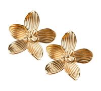 Homeponnew Pomelli floreali per cassetti da cucina, 61 mm, in lega di zinco, con finitura bronzo antico e oro, confezione da 2