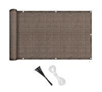 Homeponnew Protezione frangivista per balcone e terrazza, 0,9 x 5 m, resistente, per parabrezza e recinzione, in nero, grigio o caffè