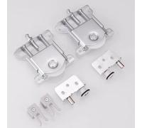 Homeponnew Puleggia per porta scorrevole con tampone ammortizzante, ruota di rimbalzo a doppia molla per ante di armadi, 84 x 78 mm, confezione da 2