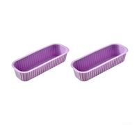 Homeponnew Rectangular Silicone Cake per mold 2-Pack Heat Resistant Rectangular(Purple)