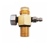 Homeponnew Regolatore cilindro serbatoio aria in acciaio inox con pressione regolabile 0-2800psi per serbatoi HPA, filettatura 5/8-18UNF o M18x1,5, include manometro opzione 18x1,5 filettatura