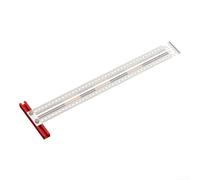 Homeponnew Righello per marcatura dei fori in acciaio inossidabile con fessure e doppia superficie graduata per una marcatura accurata delle linee, perfetto per falegnameria e lavorazione del legno