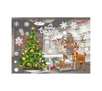 Homeponnew Rosso Larghezza 70 cm Colore festivo per IDEALE per Natale Caratteristiche Nessuna colla statica ClingGli adesivi natalizi sono realizzati con materiali di alta qualità,