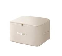 Homeponnew Sacca organizer salvaspazio per piumini, coperte e vestiti, 52 x 42 x 60 cm, robusta e portatile, colore: beige