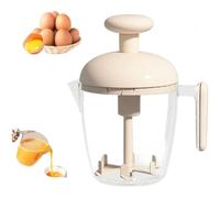 Homeponnew Sbattitore manuale aggiornato, miscelatore rotante a spinta manuale per sbattere e mescolare uova, crema e ingredienti, robusta struttura in ABS, compatto e leggero, verde