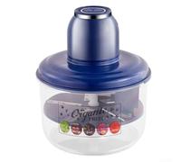 Homeponnew Sbucciatrice elettrica automatica per pomodoro e aglio, con motore brushless da 50 W, lama in acciaio inox da 200 mm, per cucina (blu)