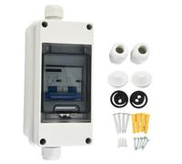 Homeponnew Scatola combinata solare IP65 dell'interruttore di CC 60A 1000V PV nominale per sistemi fotovoltaici, 2P B-Curve 4kA ICS = Icu, HT-3 Shell con pressacavi da 8,7 mm