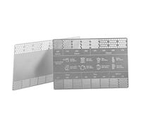 Homeponnew Scheda di riferimento per macinazione caffè turco, espresso, per MOKA, Drip, French Press e Cold Brew, accessorio per caffè in acciaio inox (argento)