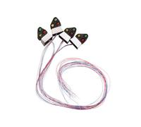 Homeponnew Segnale nano per modellismo ferroviario con 3 luci, rosso, giallo, verde, blocco di terra per layout del treno, compatibile con binari modellini ferroviari, costruzione in metallo e