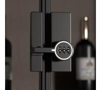 Homeponnew Serratura con password, per chiavistello, serratura a combinazione push-pull in lega di zinco con meccanismo a foro nascosto, facile impostazione con password, senza fori, per porte del