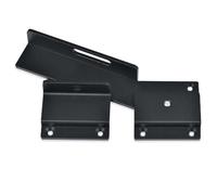 Homeponnew Serratura per cancello in acciaio resistente, con foro regolabile per lucchetto, finitura rivestita in nero, per uso esterno, include 8 viti per fienile, cortile, vialetto - 1 confezione