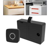 Homeponnew Serratura per cassetto, per casa e ufficio, semi-incorporata, design senza punzonatura, corpo sottile da 35 mm, basso consumo energetico con 3 batterie AA, alimentazione di emergenza USB