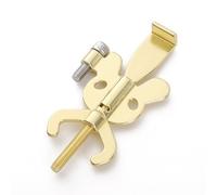 Homeponnew Serratura portatile per la sicurezza della casa e dei viaggi, fermaporta in acciaio inox con design a farfalla, chiusura antifurto per autodifesa, compatibile con porte di hotel e