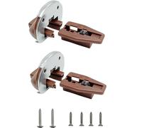 Homeponnew Set di 2 guide e guide per cassetti in plastica con viti a testa cilindrica per la sostituzione dei cassetti, compatibili con mobili da cucina, cassettiera, cassetti da scrivania, marrone