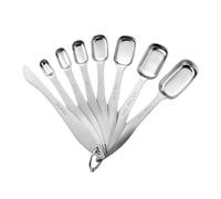 Homeponnew Set di 6/7/8 cucchiai dosatori in acciaio inox con manico lungo per cottura, caffè e condimento, 8 pezzi