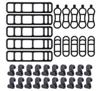 Homeponnew Set di cinghie in silicone per luci da bicicletta, con ganci per torcia, 35 pezzi/40 pezzi, bande di montaggio in gomma compatibili con fanali posteriori e altoparlanti, colore nero