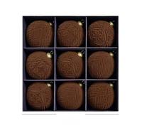 Homeponnew Set di ornamenti di nove materiali verdi, velluto, plastica, dimensioni: 10 cm, ideali per le vacanze di Natale, eleganti decorazioni. Queste palline di Natale in velluto da 10 cm