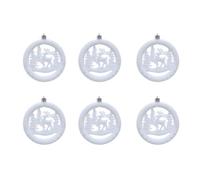 Homeponnew Set di ornamenti di sei materiali rossi. Dimensioni della plastica: 1010 cm. Ideale per le festività natalizie. Questi affascinanti ornamenti ti permettono di scegliere la tonalità perfetta