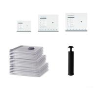 Homeponnew Set di sacchetti sottovuoto da viaggio con pompa manuale, comprime biancheria da letto e accessori per risparmiare spazio e proteggere gli oggetti durante i viaggi (6 pezzi + pompa manuale)