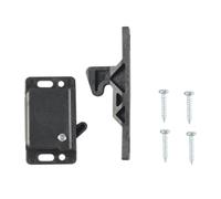 Homeponnew Set di serrature per ante di armadi e camper, serratura per cassetti con viti, 72 x 28 mm, chiusura in ABS nero per armadi e porte di stoccaggio