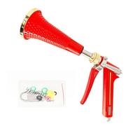 Homeponnew Spruzzatore da giardino ad alta pressione per alberi da frutto, 28 cm, con ugello in rame, pistola spray portatile rossa per la cura delle piante e il controllo dei parassiti, rosso