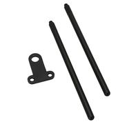 Homeponnew Staffa in metallo per allarme morso per canna da pesca e supporti, clip di fissaggio antivento con design resistente all'usura, 16 cm, nero (confezione da 2)