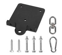 Homeponnew Staffa per sacco da boxe resistente, rotazione a 360°, supporto da soffitto in metallo per sacco da boxe, compatibile con palestre domestiche e commerciali, nero (12 x 11 x 4 cm)