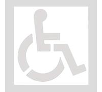 Homeponnew Stencil riutilizzabile in silicone per handicap parcheggio, 104,1 x 111,8 cm esterno/83,8 x 91,4 cm, dimensioni interne, flessibile e resistente alle intemperie, per asfalto e superfici in