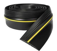 Homeponnew Striscia di tenuta inferiore per porta del garage, 2 m, resistente alle intemperie e alla polvere, guarnizione in gomma per soglia di vento, pioggia, detriti, PVC flessibile, facile da